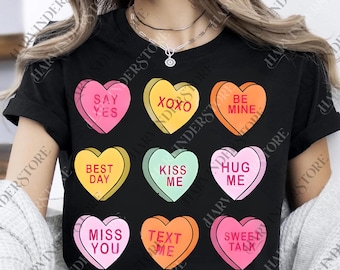 Conversation Candy Hearts Valentine png, Valentines Day Tee, Candy Hearts png, Gift For Mama, Valentine's Digital
