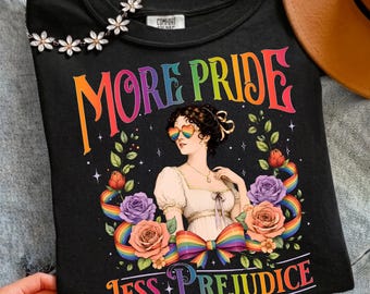 More Pride Less Prejudice Rainbow PNG, Lgbtq Pride Digital Download