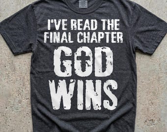 I've Read The Final Chapter God Wins PNG, Christian Faith Digital Download, Scripture Art
