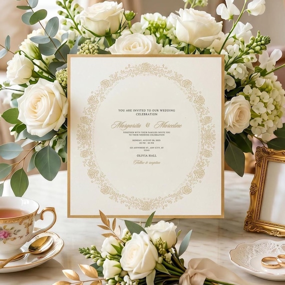 Elegant Gold Crest Frame PNG, Oval Wedding Monogram Border, Fine Line Luxury Clipart for Invitations, Logos and Branding Design