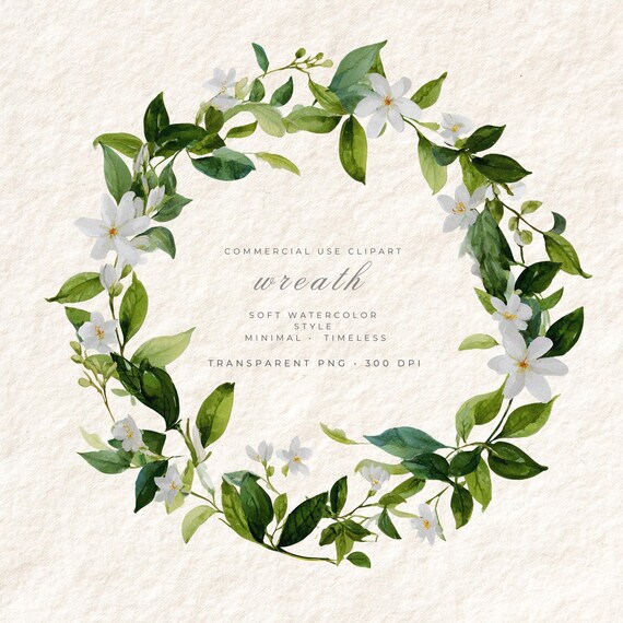 Floral PNG Sublimation Watercolor Wreath, Transparent Background Clipart, Tumbler Shirt Mug Design, Commercial Use Digital Download
