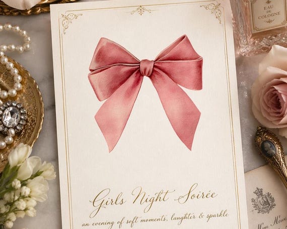 Ribbon Bow Clipart, Regency Style Clipart, Coquette Clipart, Romantic Watercolor PNG, Vintage Feminine Illustration