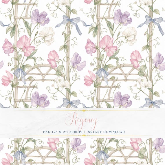 Vintage Pastel Floral Seamless PNG Elegant Digital Paper Fabric Wallpaper Background Pattern