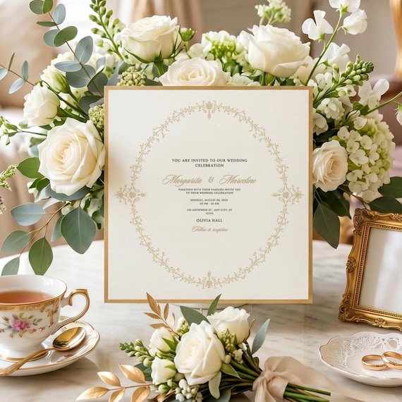 Luxury Gold Wedding Crest PNG, Oval Frame Monogram Border, Elegant Fine Line Clipart for Invitations, Stationery and Logo Design