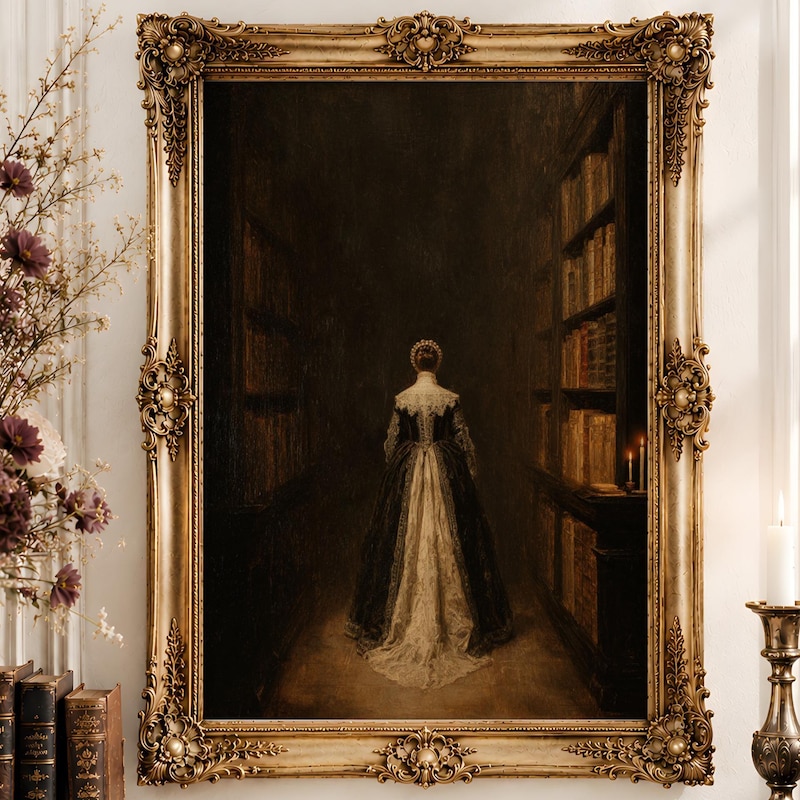 Candlelit Library - Etsy