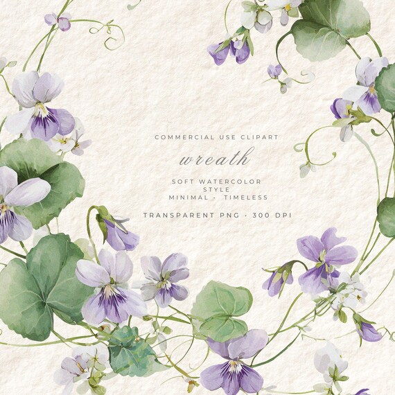 Pastel Wildflower Wreath PNG Watercolor, Transparent Background Clipart, Digital Art Commercial Use, Boho Botanical Download