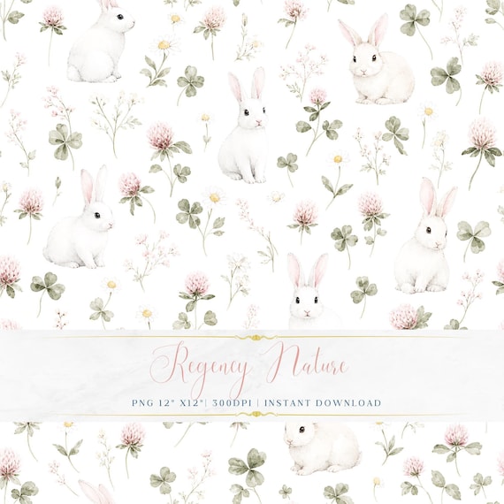 Cottagecore Botanical PNG Elegant Seamless Floral Digital Paper Wallpaper Background
