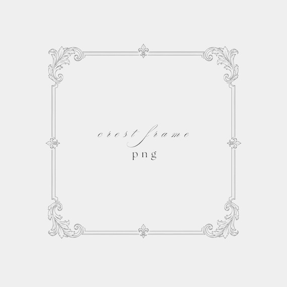 Elegant Baroque Frame PNG Clipart | Fine Line Wedding | High Resolution | Transparent Download