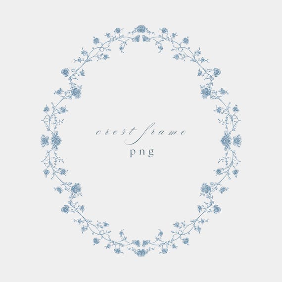 Vintage Wedding Crest Frame PNG, Oval Ornamental Border, Luxury Invitation Frame