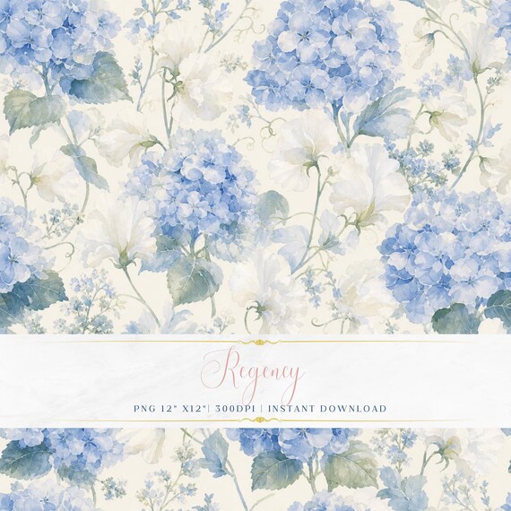 Elegant Shabby Chic Seamless Floral PNG Vintage Digital Paper Printable Wallpaper Background