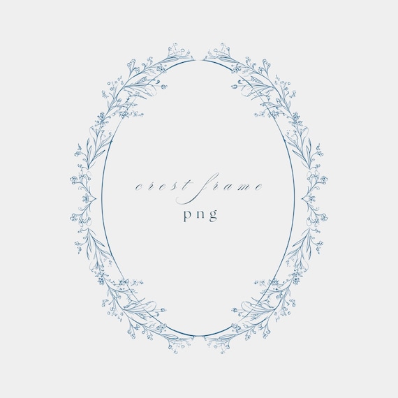 Antique Oval Frame PNG, Wedding Crest Clipart, Fine Line Ornamental Border