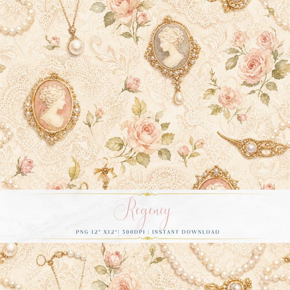 Shabby Chic Seamless Floral PNG Romantic Digital Paper Cottagecore Wallpaper Fabric Pattern