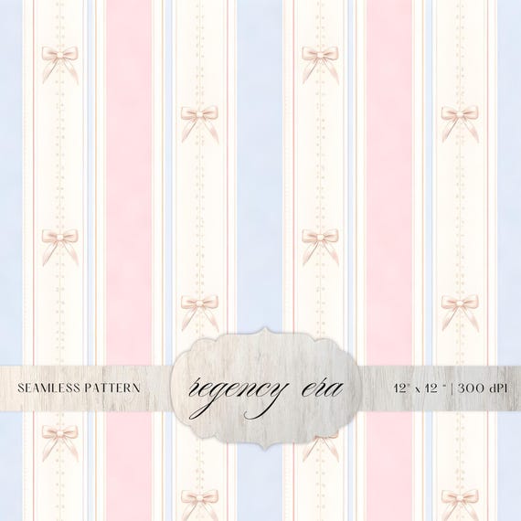 Pastel Pink Regency Stripe Seamless Pattern,  Digital Paper, Elegant Vintage Background, Romantic Textile Design, Classic Repeat Print