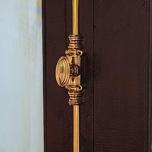 2 Juegos de Cremona de Latón con pomo grande estilo Carambola de latón pulido cada varilla de 120 cm de largo Tirador de Puerta