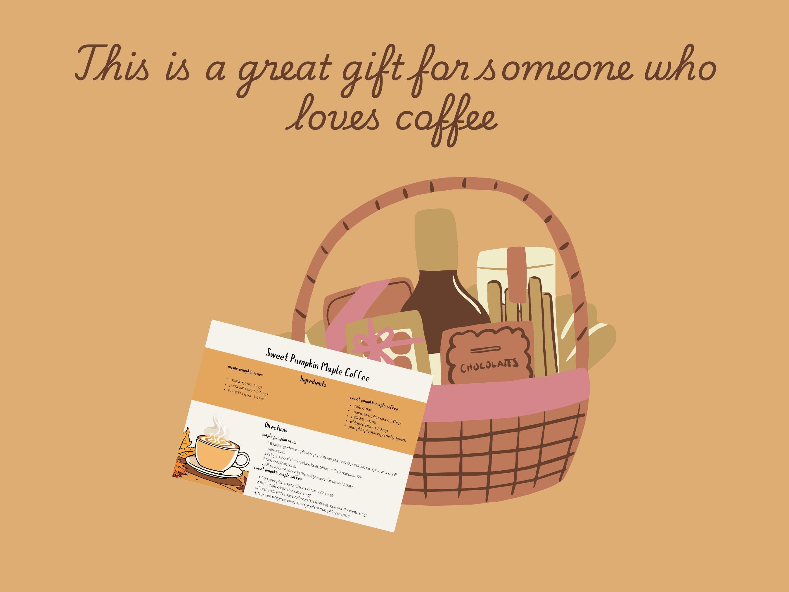 Starbucks Recipe Card, Printable Sweet Pumpkin Maple Coffee Recipe Card ...