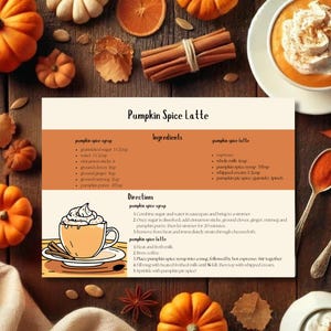 Printable Starbucks Recipe Cards - Etsy