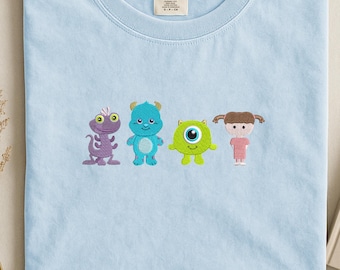Embroidered Disney Monster Inc Baby Sweatshirt: Baby monsters sully, mike, randall, boo tshirt