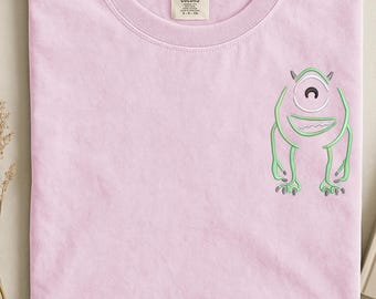 Embroidered Disney Monster Inc Mike Wazowski Tshirt, Sully Mike Randall Sweatshirt, disney monster inc sweatshirt