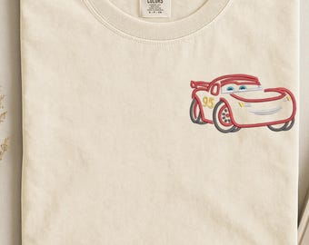Embroidered Disney Cars Lightning Mcqueen tshirt, Disney Lightning Mcqueen sweatshirt, Pixar Cars sweatshirt