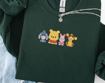 Embroidered Disney Winnie the pooh Baby Sweatshirt: pooh, eeyore, tigger, and piglet tshirt