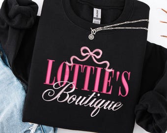 Embroidered Disney Princess and the frog Lottie Boutique shirt, Princess Tiana's friend Lottie sweatshirt, princess and the frog sweater