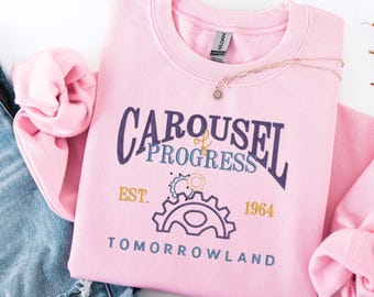 Embroidered Disney Carousel of Progress Ride Tshirt: Magic kingdom ride sweatshirt