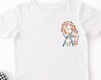 Embroidered Kids Brave Princess Merida Tshirt: Princess shirts for toddler