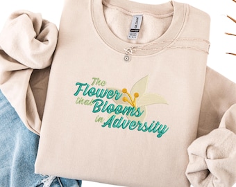 Bluza z haftem Disney Princess Mulan: Mulan Kwiat Cytat T-shirt