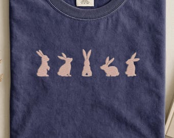 Custom Embroidered Easter Bunny Icons Sweatshirt, Happy easter bunny tshirt, Some bunny loves you crewneck