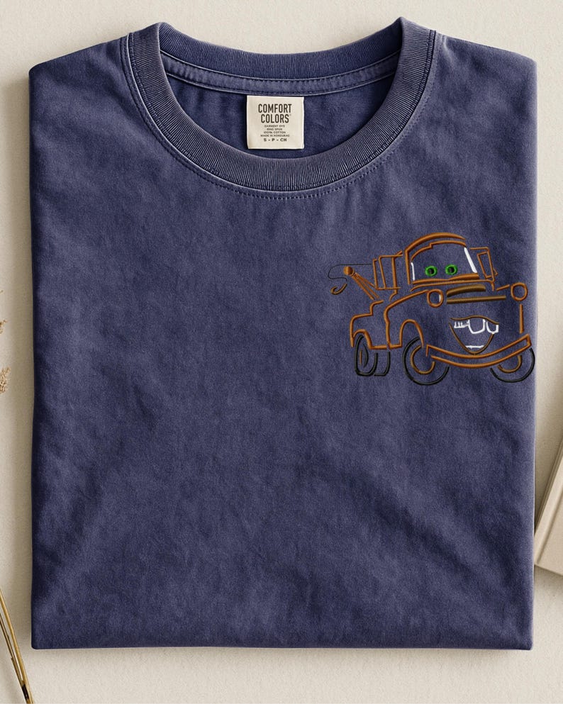 Camiseta bordada de Mater de Disney Cars, sudadera de Mater, amigo de Rayo McQueen de Disney, sudadera de Pixar Cars imagen 12