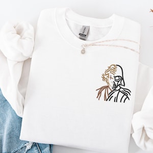 Broderad Disney Star Wars-tröja, Anakin Darth Vader Split face-tröja, Galactic Balance Chosen One Split rolig Star Wars-tröja