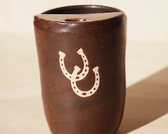 Handmade “Lucky You” Travel Tumbler | Gifts for Coffee Lovers | Western Style | Cowboy Aesthetic