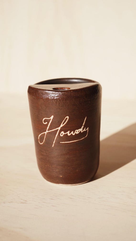 Handmade “Howdy” Travel Tumbler | Gifts for Coffee Lovers | Western Style | Cowboy Aesthetic