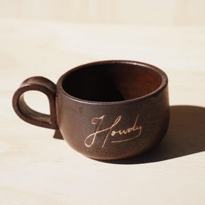 10oz Handmade “Howdy” Mug | Gifts for Coffee Lovers | Western Style | Cowboy Aesthetic