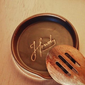 Handmade “Howdy” Spoon Rest | Gifts for Home + Kitchen | Western Style | Cowboy Aesthetic image 1