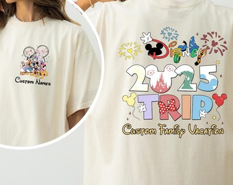 Custom Disney Trip 2025 Shirt, Disney Family Shirts, Custom Disney Vacation Shirt, Family Trip Shirt, Disneyland Shirts, Disney Vacation