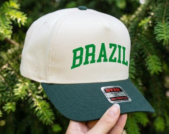 Brazil Hat, World Cup Baseball Cap, Brazil Gift, Sport Classic Hat, Gift For Fan