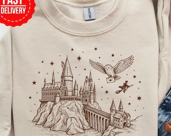 Wizard Castle Owl Shirt, Magical Fantasycore Shirt, Fantasy Tee, Wizard School Aesthetic Shirt For Movie Fans