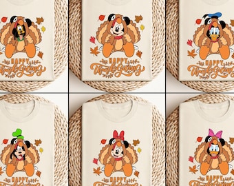 Happy Thanksgiving Shirt - Mickey And Friends Shirt - Fall Disney Shirt - Thanksgiving Disney Shirt - Mickey Turkey Shirt