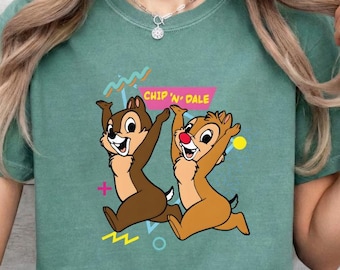 Chip and Dale Disneyland Snack Shirt, Double Trouble 90's Tee, Chip n Dale Magic Disney T-Shirt, Disney Vacation Foodie Outfit