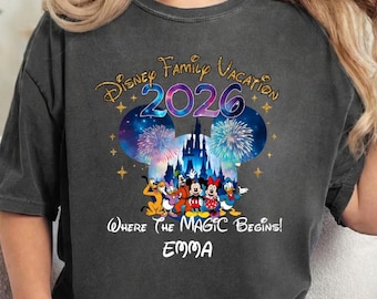 Custom Disneyworld Family Trip Shirt, Personalized Disney Family Vacation 2026 Shirt , Family Disney Trip Shirt