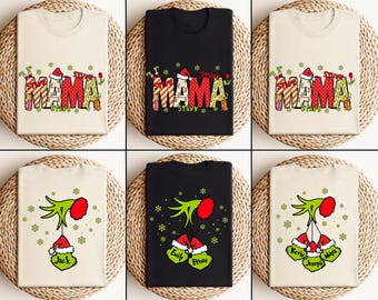 Christmas Mama Shirt - Christmas Family Shirt - Custom Name Shirt - Christmas Mom Shirt - Family Christmas Shirt - Gifts For Christmas
