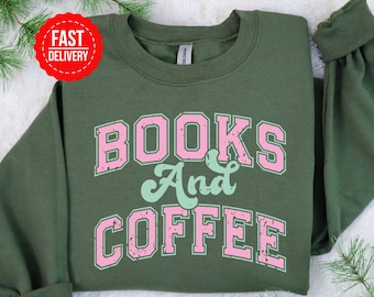 Books and Coffee Shirt, Gift for Book Lover, Bookish T-Shirt, Gift For Book Lover, Reading Shirt, Bookworm Gift, Women Book Shirt