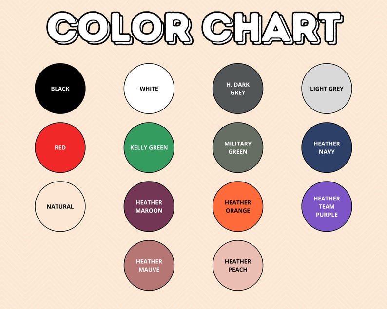 a color chart of different shades of paint