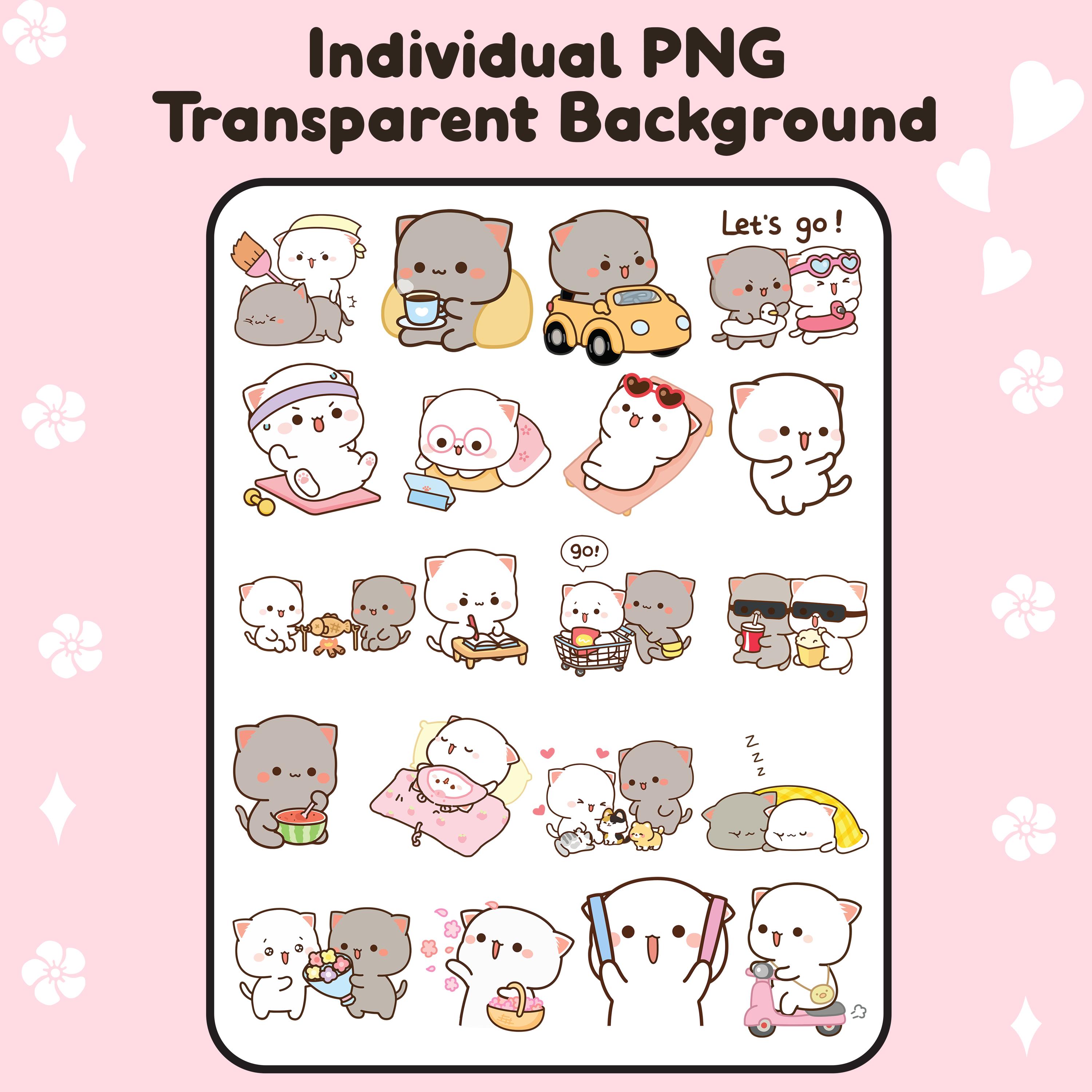 Digital Stickers Cute Cat Kawaii Goodnotes Sticker Pack – Adorable ...