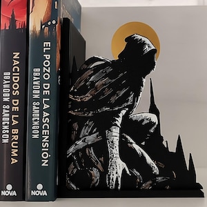 Mistborn Bookends – Inspired by Brandon Sanderson&#39;s Mistborn, Allomancy, Cosmere, Epic Fantasy | Mistborn Fan Art Gift