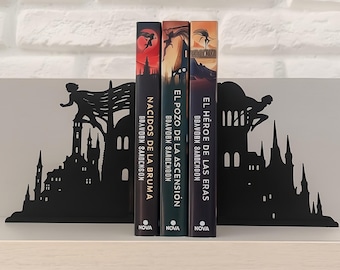 Mistborn Inspired Bookends | Allomancy & Cosmere Fan Art | Epic Fantasy Decor | Mistborn Gift for Fans