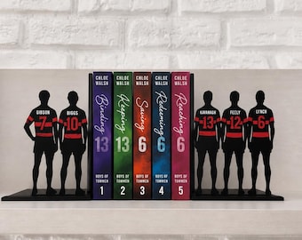 Bookends Inspired by Boys of Tommen, Sports Romance and BookTok Decoration, Gift for Book Lovers