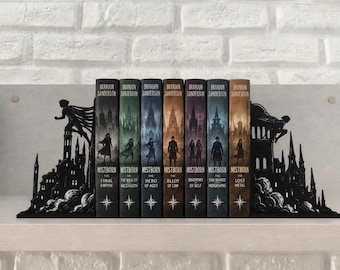 Sujetalibros inspirado en Mistborn – en Nacidos de la Bruma, Allomancia, Cosmere, Fantasía Épica | Regalo Mistborn