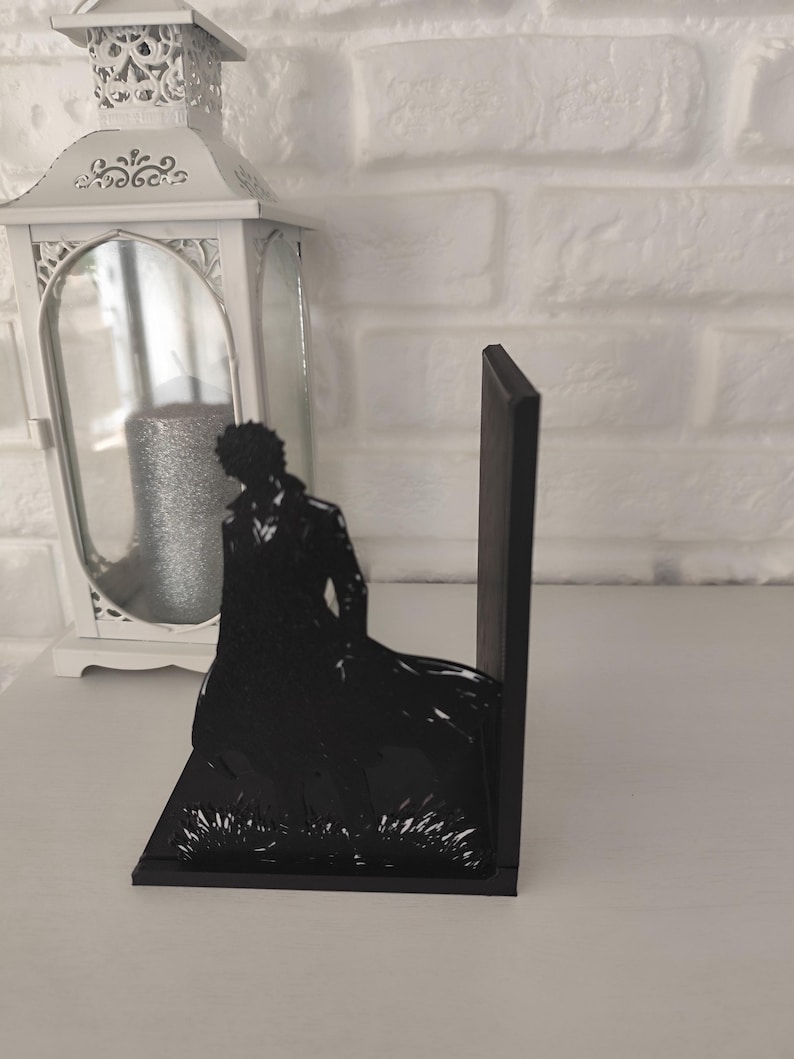 Sujetalibros Wuthering Heights – Heathcliff y Catherine – Gothic Romance Bookshelf Decor – amantes de la literatura – decoración romántica